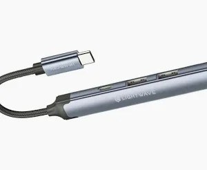 Light Wave 4-in-1 USB Hub Adapter – USB-A to USB 3.0 USB 2.0 & Type-C