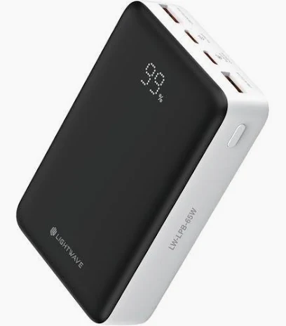 Lightwave 10000mAh Magnetic Mobile Power Bank with Cable – USB-C1 USB-C2 USB-A1 & USB-A2