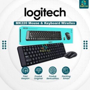 Logitech MK220 Wireless Keyboard & Mouse Combo - Black