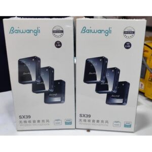 GeneAfrica BAIWANGLI SX39 Wireless Noise Cancelling Microphone System – 1 Transmitter + 2 Receivers