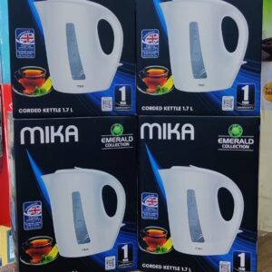 Mika MKT1005W Electric Kettle – 1.7L Plastic Corded Cream White