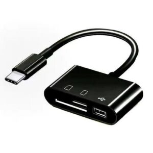 USB 3.0 Type-C 3-in-1 OTG Card Reader for Phone & Computer